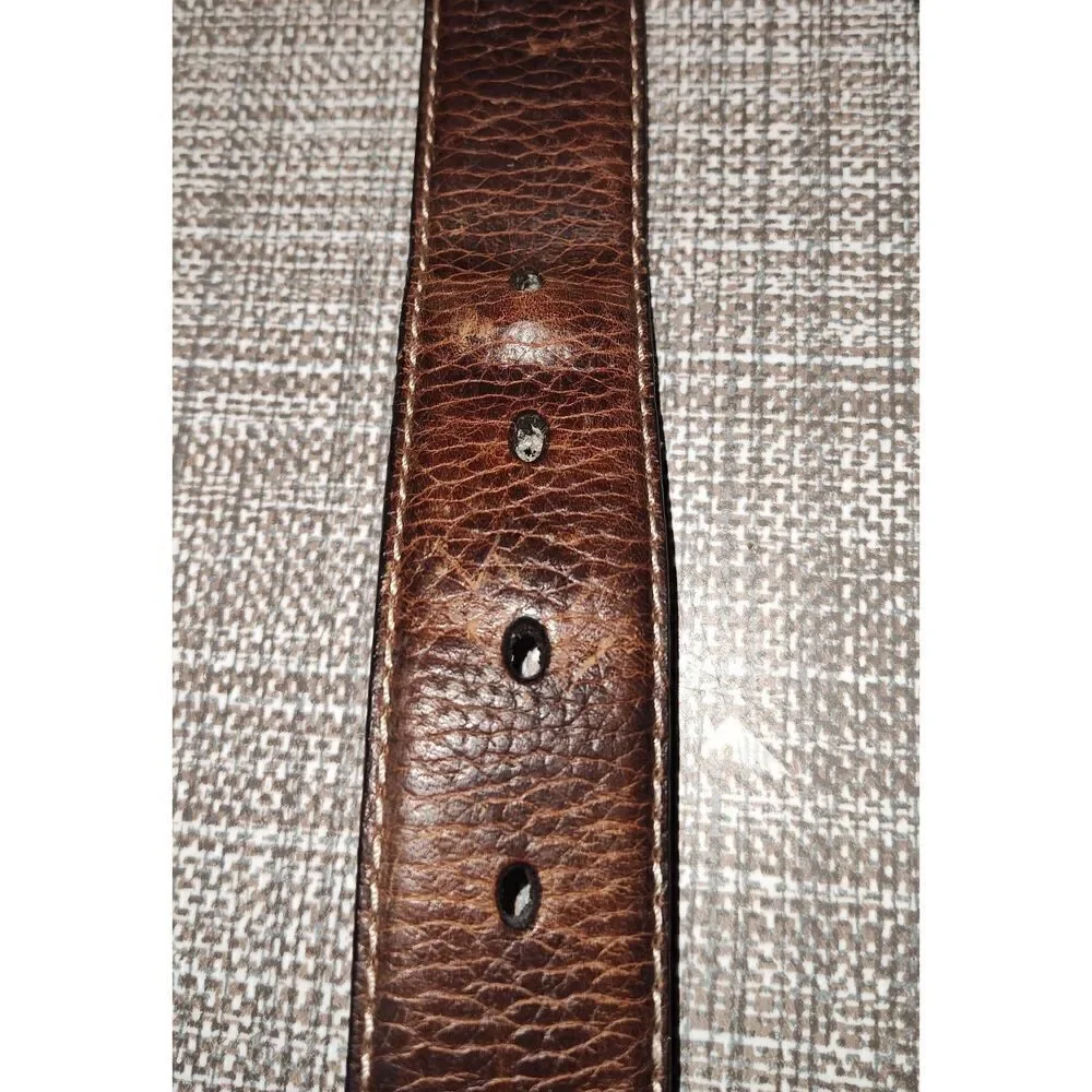 Columbia Brown genuine leather belt 12CO0289 Size 42 great quality